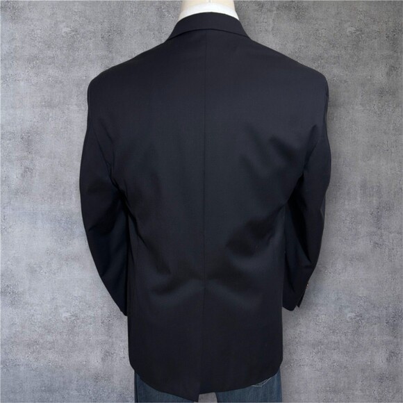 RALPH LAUREN Mens Navy Blazer 44L Wool Sport Coat Two Button Jacket Suits - Picture 3 of 15